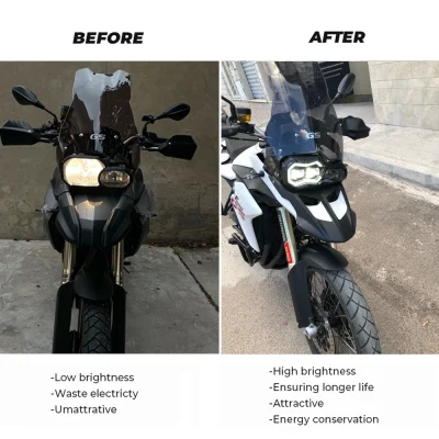 E24 LED Headlight For BMW F800GS F800R F 650 700 800 GS F 800GS ADV Adventure Complete LED Projector Headlight Assembly